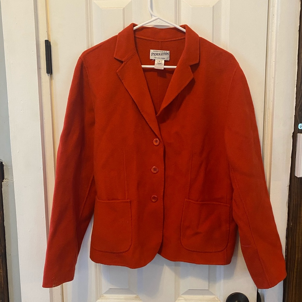 Vintage Pendleton Red Wool Blazer